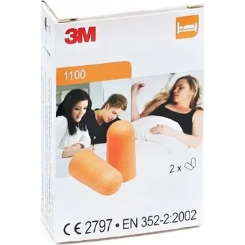 Špunty do uší, protihlukové zátkové chrániče sluchu 3M 1100