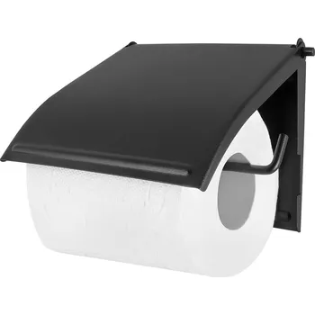 držák na WC papír 16x12,5x1,8cm kov.ČER 0.23 Kg MTA MAXMIX Sklad14 330135 (0.23 Kg Výška přepravní: 17,5 cm MTA MAXMIX Sklad14 330135)