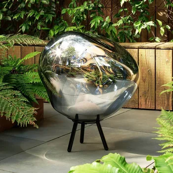 Venkovní osvětlení Tom Dixon LED akumulátorová terasová lampa Melt large, stříbrná - Délka nabíjecího kabelu 200 cm stříbrná, černá 1 x 4,5 W LED - Doprava zdarma