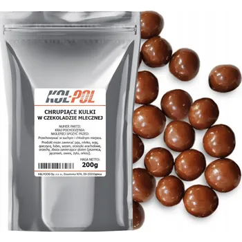 Čokoláda Křupavé čokoládové kuličky 200g Mléčná čokoláda Posypka vysoké kvality Kol-Pol