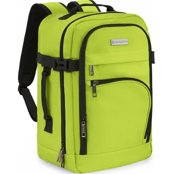 Městský batoh Cestovní Batoh 40x20x25 do letadla lehké příruční zavazadlo, zelený ZAGATTO