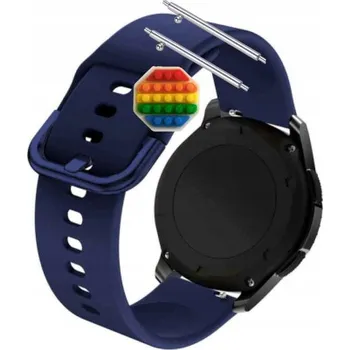 Řemínek na hodinky Řemínek Řemínek pro Forever Forevive 4 SB-350, Silikonový Tmavě Modrý Smyčka