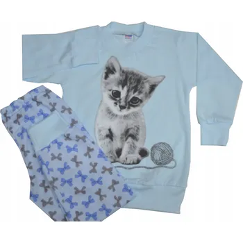 Dívčí pyžamo PYŽAMO BAVLNA KOČKA MODRÁ VEL. 110 SUTEX