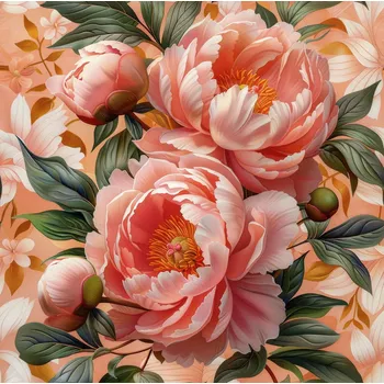 VODĚODOLNÁ LÁTKA OXFORD PIVOŇKY MERUŇKOVÉ LÉTO