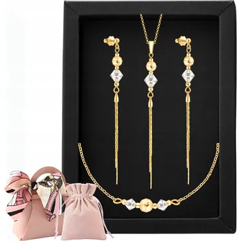 Souprava šperků Pozlacená souprava šperků stříbro 925 – skvělý tip na dárek, jedinečná sada