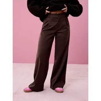 Dámská móda Sinsay - Kalhoty wide leg - hnědá - 478FJ-88X - 478FJ-88X-XL