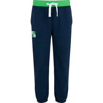 Dětské chlapecké tepláky tmavě modré se zeleným pasem, velikost 146 Endo