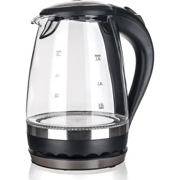 Rychlovarná konvice konvice rychlovarná SHADY 1,5l skl./ČER LED 1850-2200W 1.18 Kg MTA MAXMIX Sklad14 370618 (1.18 Kg Výška přepravní: 24,5 cm MTA MAXMIX Sklad14 370618)