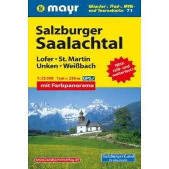 Mayr Karte Salzburger Saalachtal: Lofer, St. Martin, Unken, Weißbach. Wander-, Rad-, MTB- und Tourenkarte. Mit Panorama – Kompass-Karten Gmbh (DE)