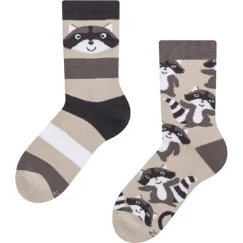 plyšák Veselé dětské teplé ponožky Šťastný medvídek mýval