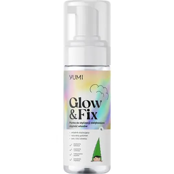 Stylingový přípravek Yumi Glow&Fix pena na styling zvětšující objem vlasů, 180 ml