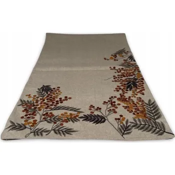 Prostěradlo PODLOŽKA NA STŮL PODZIMNÍ 100% BAVLNA NA PODZIM JEŘABINA ČERVENÁ 40x140