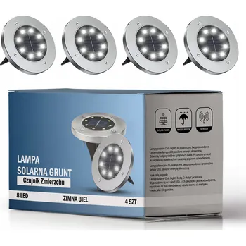 Venkovní osvětlení SOLÁRNÍ ZEMNÍ SVĚTLA LED VODĚODOLNÉ DISKOVÉ LAMPY 4 KS SOLÁRNÍ LAMPY