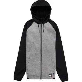 Pánská mikina Technická mikina Burton Crown Weatherproof FZ grey heather/true black M 2026 - Odesíláme do 24 hodin