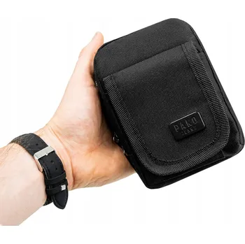 Ledvinka Pako Jeans ledvinka na opasek, pouzdro na opasek z materiálu na zip, kapsička na suchý zip, černá