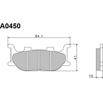Brzda pro motocykl Brzdové destičky NISSIN přední YAMAHA XVS 1100 DragStar rok 99-0