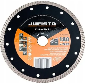 Řezný kotouč Diamantový kotouč 180 x 22.2 mm, Turbo