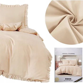 Povlečení Povlečení 160x200 3 Č. jednobarevná s volánky satén Jasir