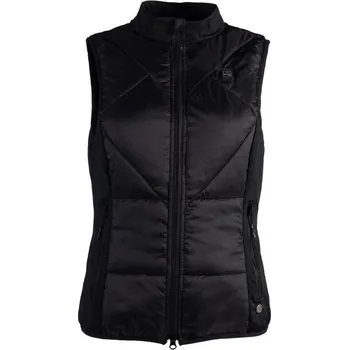 Jezdecké oblečení Dámská vyhřívaná vesta HKM Slimline včetně baterie black (S)