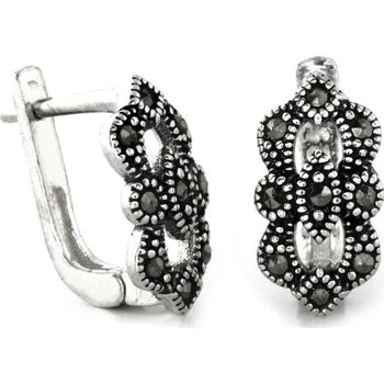 Náušnice Stříbrné náušnice ryzosti 925, originální anglické, s markazity + krabička s logem