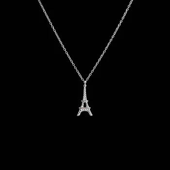 Náhrdelník Náhrdelník s přívěskem Eiffelovy věže „Eiffel Elegance“ chirurgická ocel 316L č. 1784