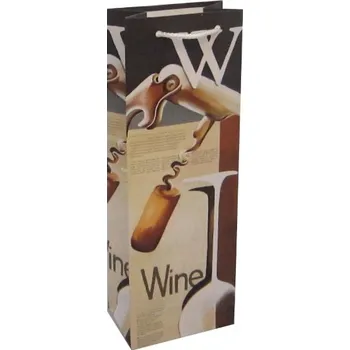 Dárková taška Dárková Taška taška úzká na víno 36 x 12,5 x 8,5 cm VÍNO 0352