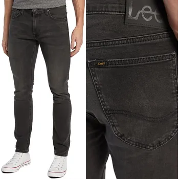 Lee LUKE SLIM Asphalt Rocker úzké šedé džíny W28 L30