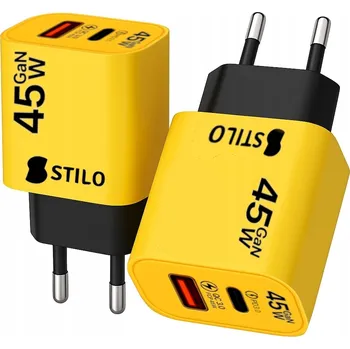 Rychlá síťová nabíječka USB Typ-C GaN 45W QC 3.0 PD pro telefon, 2 porty