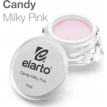 Lak na nehty Stavební gel Elarto Růžový Candy Milky Pink 15 g