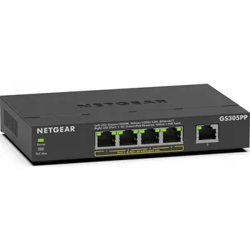 Switch Netgear 5portový POE/POE+ Gigabitový Neřízený Switch