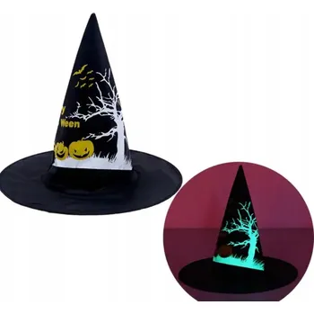 Klobouk Klobouk čarodějnice se svítícím potiskem