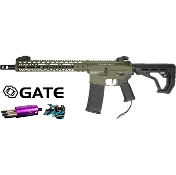 Airsoftová zbraň Airsoftová zbraň GP FREYA R15 SKELETON 13" HPA Pulsar D + TITAN II - zelená, Delta Armory