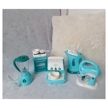 Dětská kuchyňka Kuchyňské spotřebiče pro děti Tyrkys, 5 ks