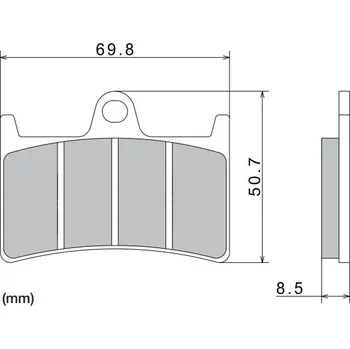 Brzda pro motocykl Brzdové destičky NISSIN přední YAMAHA FZ1 N rok 06-16