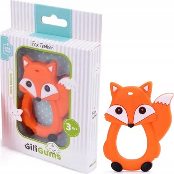 Kousátko na prořezávání zoubků, ortodontické GiliGums silikonové oranžové