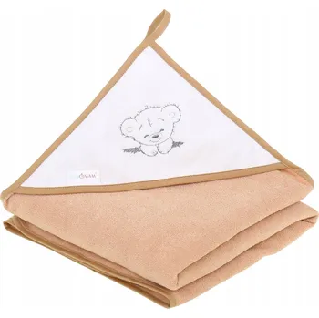 Prostěradlo Kryt s kapucí Babymam 100 x 100 cm béžový