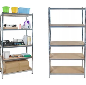 Dílenský regál SKLADOVÝ REGÁL 180x90x40 KOVOVÝ 5 POLIC 875KG