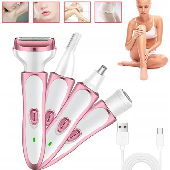 Holicí Strojek na vlasy 4 v 1 pro obličej/tělo, depilátor pro ženy, bezbolestný