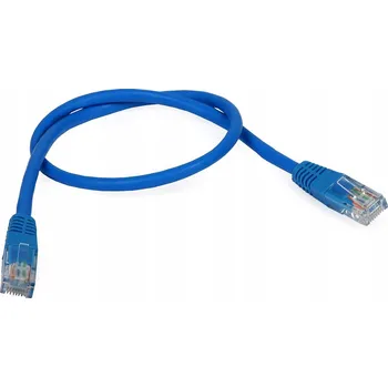 Síťový kabel Patchcord Delta U/UTP 5e RJ45 / RJ45 0,5 m modrý