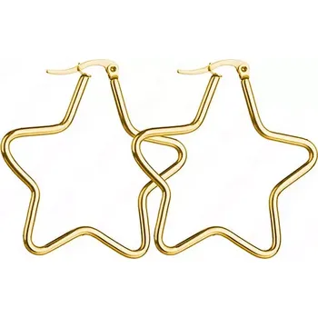 Náušnice Geometrické náušnice z chirurgické oceli zlaté Hvězdy