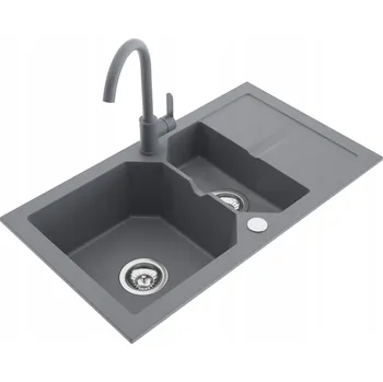 Granitový dřez Dřez jednopůlkomorový Milo Kenzo granitový šedý