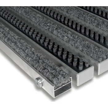 Rohožka Textilní hliníková kartáčová vstupní rohož FLOMA Alu Extra (Cfl-S2) - délka 150 cm, šířka 100 cm, výška 2,2 cm