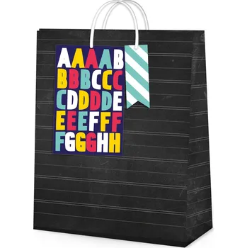 Party dekorace Dárková taška velká - Školní tabule (26 × 12,7 × 32,4 cm)