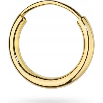 Náušnice ZLATÉ KLASICKÉ DÁMSKÉ NÁUŠNICE au 585 KRUH KRUHY KOLEČKO 13mm 14k