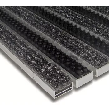 Rohožka Hliníková textilní čistící vnitřní vstupní kartáčová rohož Alu Extra - 100 x 150 x 1,7 cm