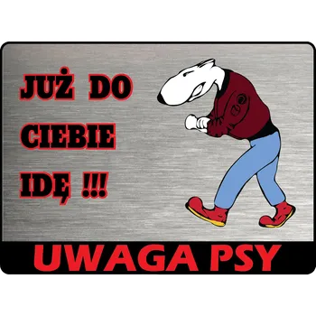 Plechová cedule Pozor zlý pes - plechová výstražná cedule na oplocení nebo bránu - pro psy nebo o psovi