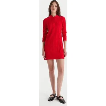 Dámské šaty Calvin Klein Jeans Každodenní šaty LV047D228G Červená Slim Fit XS