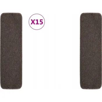 Nášlap na schod Hnědé protiskluzové nášlapy na schody, 75x20 cm, 15 ks