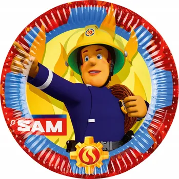 Talíř Požárník Sam Amscan Fireman Sam 23 cm 8 ks