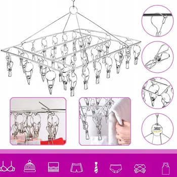 SKLÁDACÍ VĚŠÁK NA PONOŽKY A PRÁDLO S 36 KOLÍČKY NA SUŠENÍ